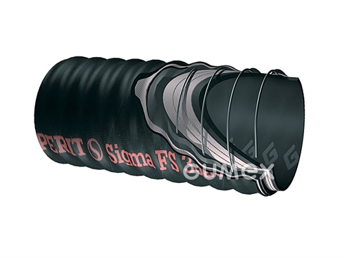 Hadice SIGMA FS 3320 pro pneumatický transport sypkých látek, 63/87mm, 10bar/-0,9bar, 55°Sh, NR-BR/CR, -35°C/+70°C, černá